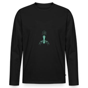 Microbiology Virus - Männer Premium Bio Langarmshirt - Schwarz - Vorne - Nico (187cm)