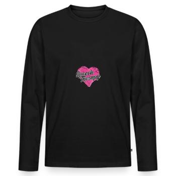 Speech Therapy SLP Speech Language Pathologist - Männer Premium Bio Langarmshirt - Schwarz - Vorne - Nico (187cm)