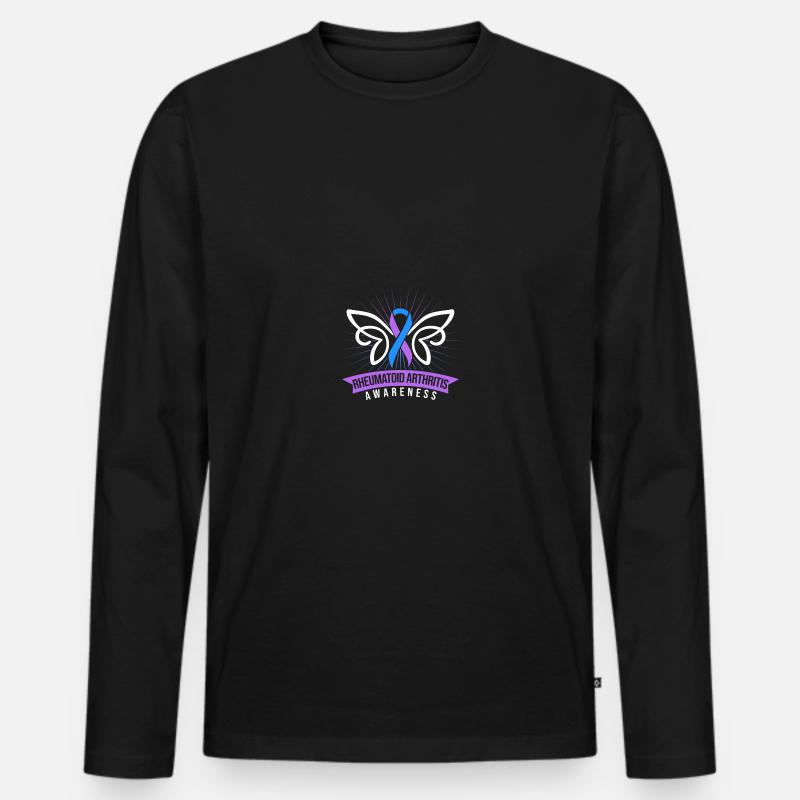 Rheumatoid Arthritis Awareness - Männer Premium Bio Langarmshirt - Schwarz