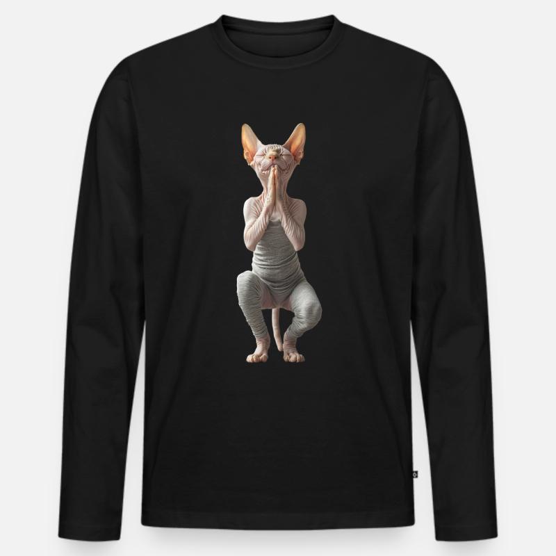 Sphinx - Männer Premium Bio Langarmshirt - Schwarz