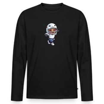 Touchdown Champion : le talent du football en action - T-shirt manches longues Premium bio Homme - noir - Devant - Nico (187cm)