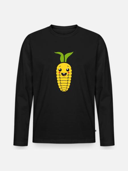 épi de maïs - T-shirt manches longues Premium bio Homme - noir