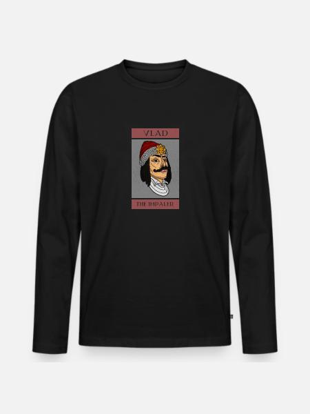 Vlad Tepes, Transylvania, Romania, Romania - Men's Premium Organic Long Sleeve Shirt - black