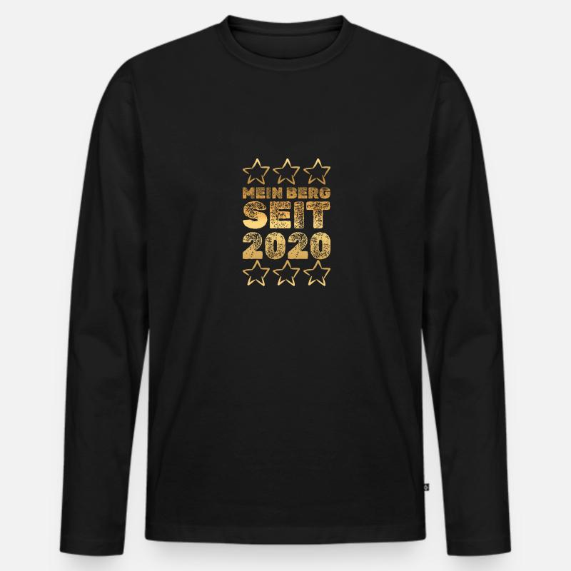 2020 - Männer Premium Bio Langarmshirt - Schwarz