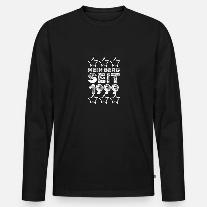 1999 - Männer Premium Bio Langarmshirt - Schwarz