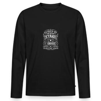Guided By The Stars I Choose Charcuterie Boards - Men's Premium Organic Long Sleeve Shirt - black - Front - Nico (187cm)