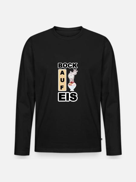 Ice, Buck on Ice - Men's Premium Organic Long Sleeve Shirt - black