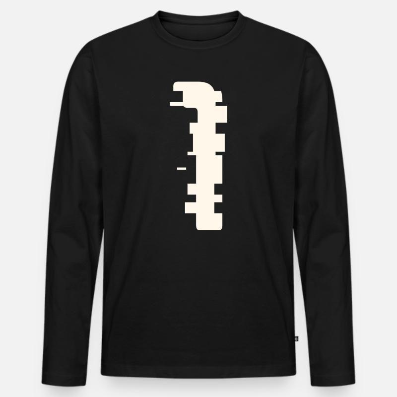 1 - Männer Premium Bio Langarmshirt - Schwarz