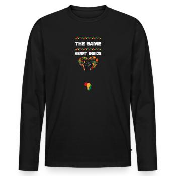 The Same Heart Inside - Men's Premium Organic Long Sleeve Shirt - black - Front - Nico (187cm)