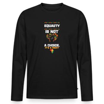 L’égalité n’est pas un choix, c’est... - T-shirt manches longues Premium bio Homme - noir - Devant - Nico (187cm)