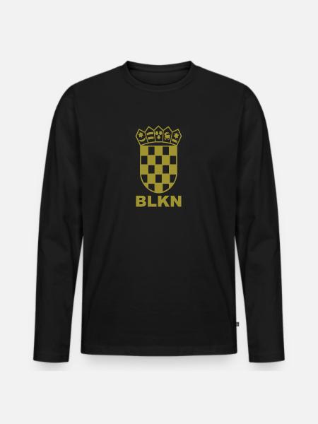 Balkan - Männer Premium Bio Langarmshirt - Schwarz