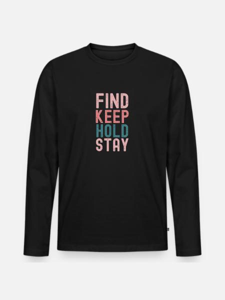 "Philosophy of Permanence" - Men's Premium Organic Long Sleeve Shirt - black