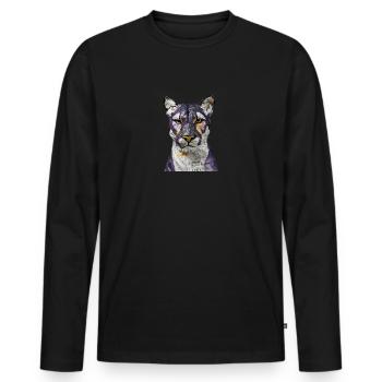 Tiger Tiger Tiger - Tiger Head - Men's Premium Organic Long Sleeve Shirt - black - Front - Nico (187cm)