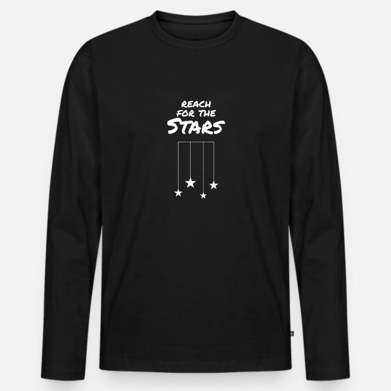 Sternenhimmel - Männer Premium Bio Langarmshirt - Schwarz