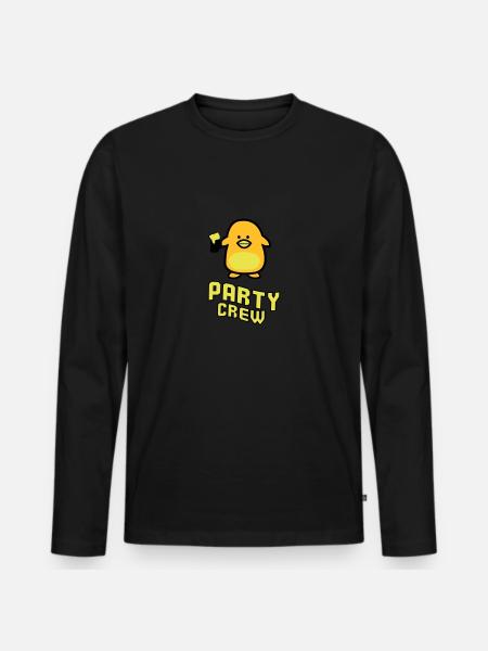 party crew - Men's Premium Organic Long Sleeve Shirt - black