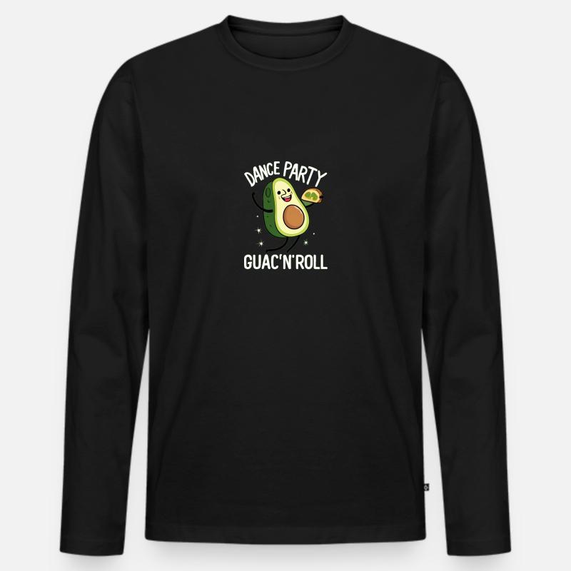 Guac'n'roll - Männer Premium Bio Langarmshirt - Schwarz