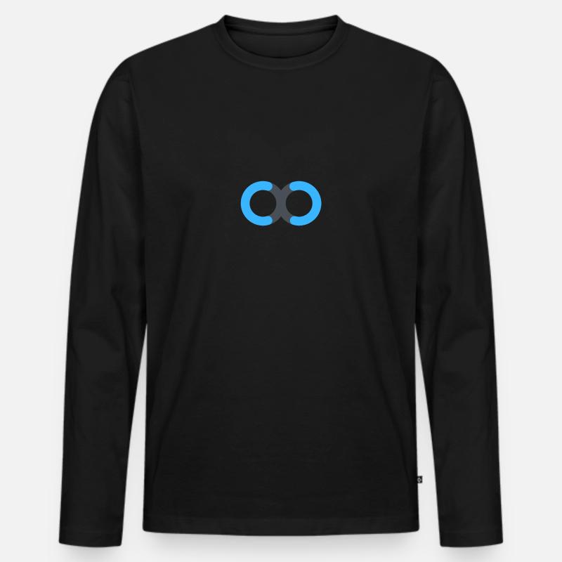 TerminalAlphaV7 - Männer Premium Bio Langarmshirt - Schwarz