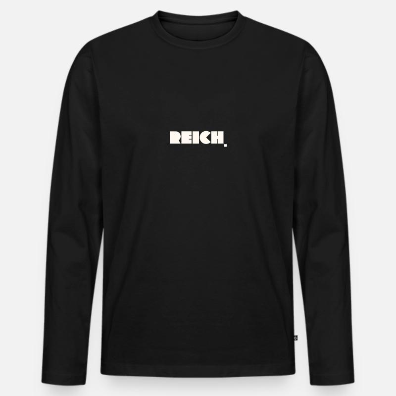 REICH - Männer Premium Bio Langarmshirt - Schwarz
