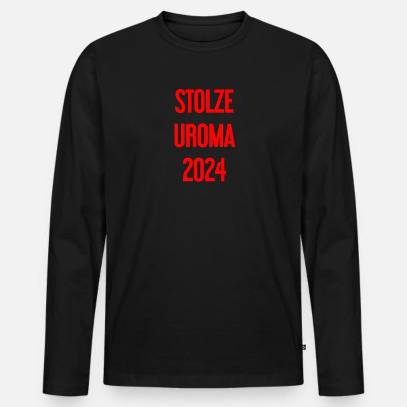 Stolze Uroma 2024 - Männer Premium Bio Langarmshirt - Schwarz