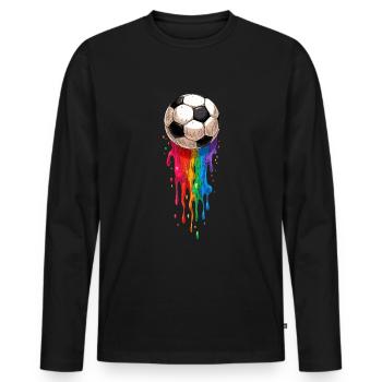 Fußball Fußballer Kinder Fußballspieler Geschenk - Männer Premium Bio Langarmshirt - Schwarz - Vorne - Nico (187cm)