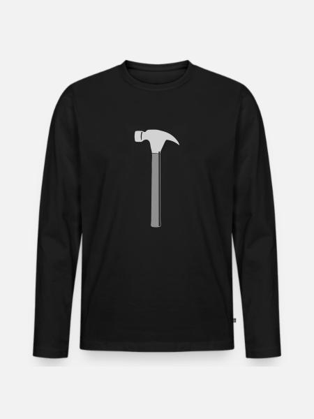 Tool Hammer - Men's Premium Organic Long Sleeve Shirt - black