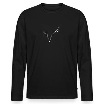 Sternzeichen Fisch - Männer Premium Bio Langarmshirt - Schwarz - Vorne - Nico (187cm)