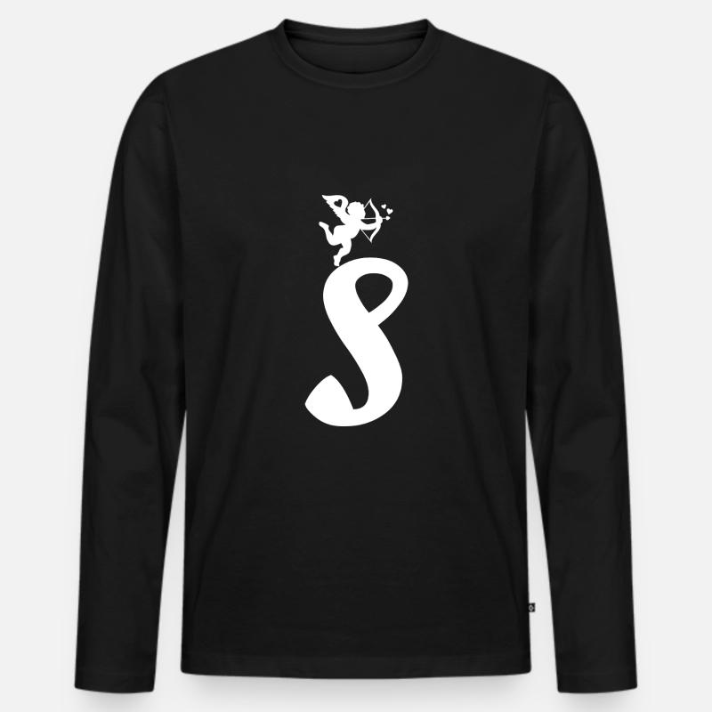 S - Männer Premium Bio Langarmshirt - Schwarz
