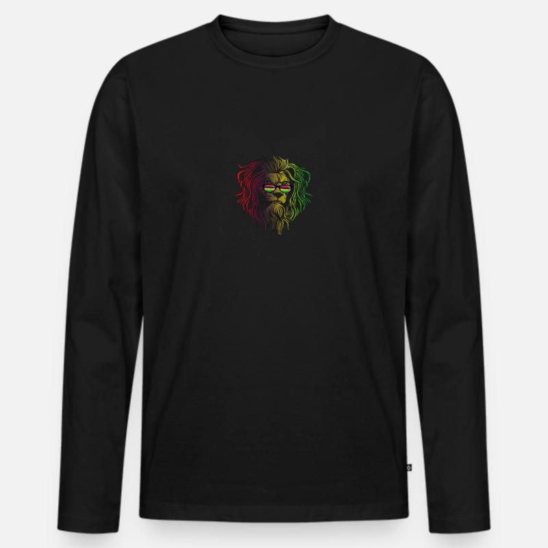 Mauritius - Männer Premium Bio Langarmshirt - Schwarz