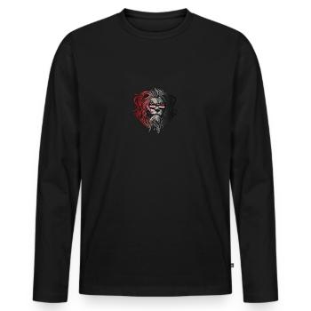 Syria - Men's Premium Organic Long Sleeve Shirt - black - Front - Nico (187cm)