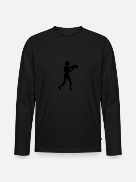 boxe féminine - T-shirt manches longues Premium bio Homme - noir