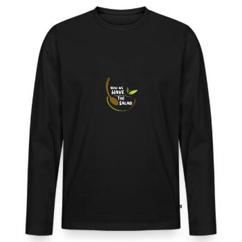 Denglisch Funny Saying Gift - Men's Premium Organic Long Sleeve Shirt - black - Front - Nico (187cm)