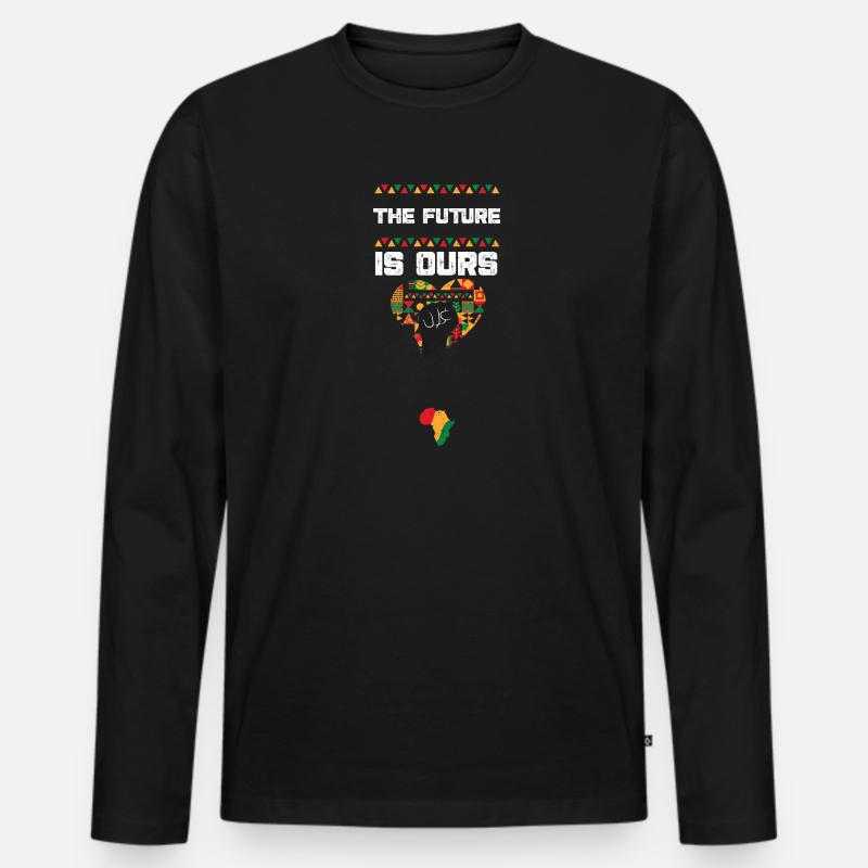 The Future is Ours - Männer Premium Bio Langarmshirt - Schwarz