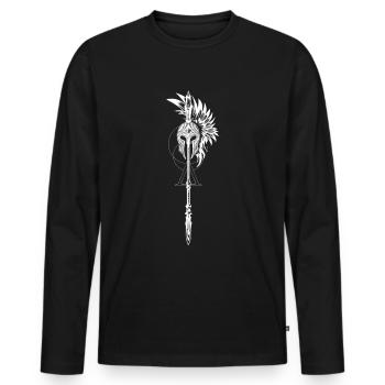 Spartan Sparta Helmet - Men's Premium Organic Long Sleeve Shirt - black - Front - Nico (187cm)