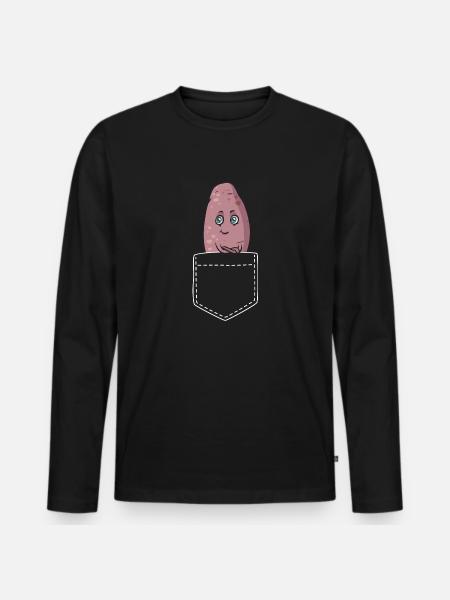 Sweet Potato Root Vegetables - Men's Premium Organic Long Sleeve Shirt - black