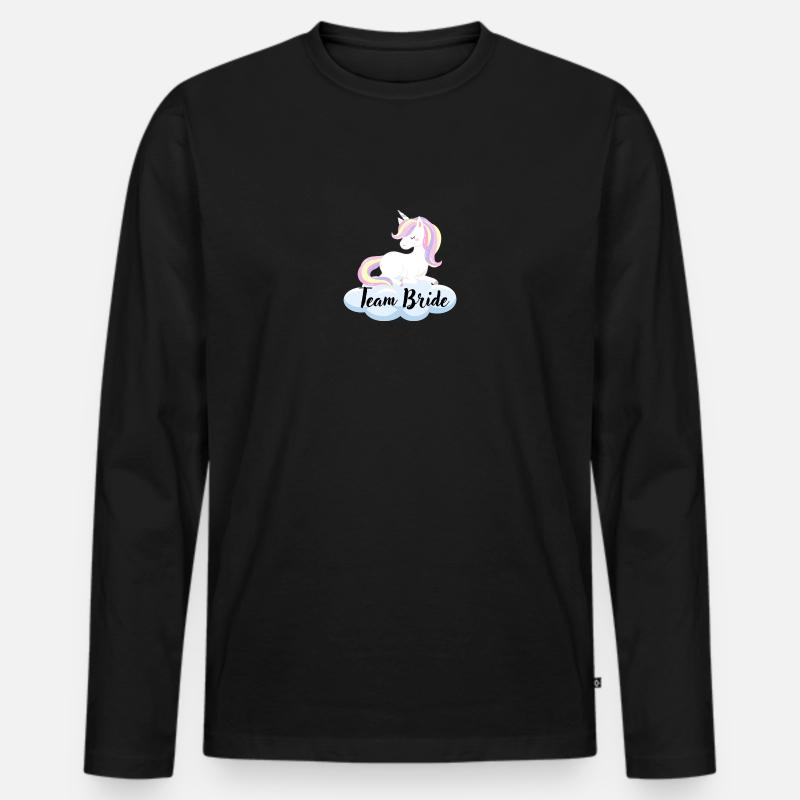 Team Bride - Männer Premium Bio Langarmshirt - Schwarz