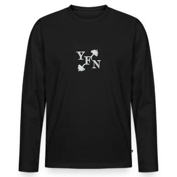 Your Fitness Needs Clothing - Men's Premium Organic Long Sleeve Shirt - black - Front - Nico (187cm)