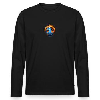 Terre triste et brûlante - T-shirt manches longues Premium bio Homme - noir - Devant - Nico (187cm)