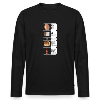 4 Zigaretten - Männer Premium Bio Langarmshirt - Schwarz - Vorne - Nico (187cm)