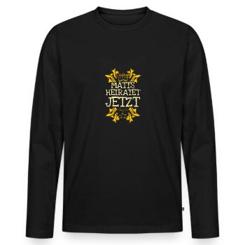 Matts - T-shirt manches longues Premium bio Homme - noir - Devant - Nico (187cm)