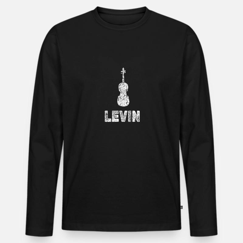 Bratsche Levin - Männer Premium Bio Langarmshirt - Schwarz
