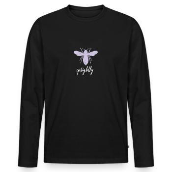 Violet Pastel Abeille Spbright Bee Be Spbright - T-shirt manches longues Premium bio Homme - noir - Devant - Nico (187cm)
