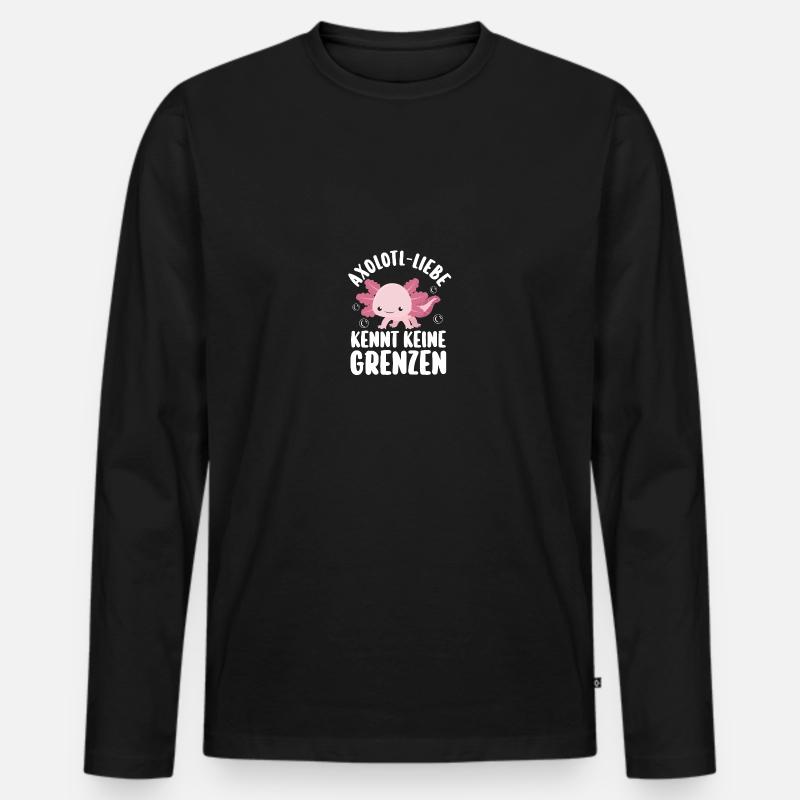 Axolotl - Männer Premium Bio Langarmshirt - Schwarz