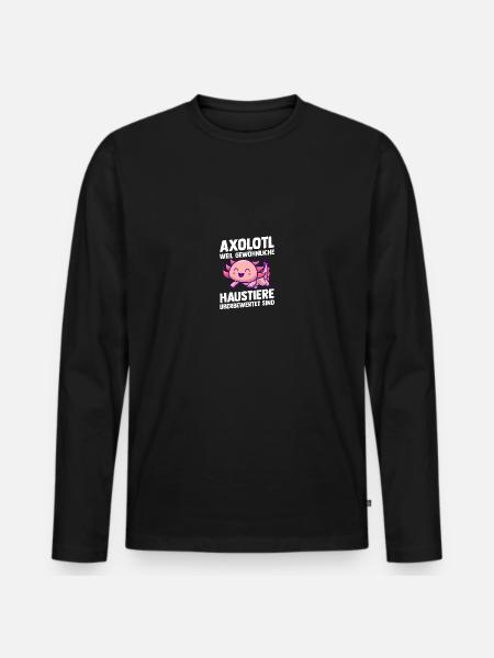 Axolotl - Men's Premium Organic Long Sleeve Shirt - black