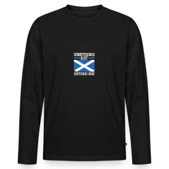 Ecossais Ecossais Ecosse Allemande - T-shirt manches longues Premium bio Homme - noir - Devant - Nico (187cm)