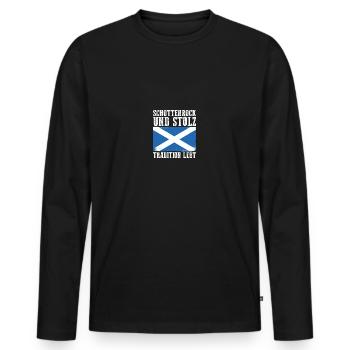 Scots Scottish Scotland - Men's Premium Organic Long Sleeve Shirt - black - Front - Nico (187cm)