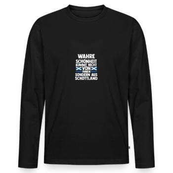Scots Scottish Scotland - Men's Premium Organic Long Sleeve Shirt - black - Front - Nico (187cm)