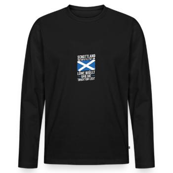 Scots Scottish Scotland - Men's Premium Organic Long Sleeve Shirt - black - Front - Nico (187cm)