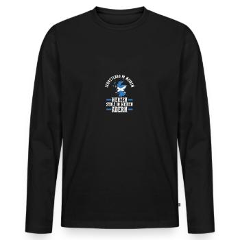 Scots Scottish Scotland - Men's Premium Organic Long Sleeve Shirt - black - Front - Nico (187cm)