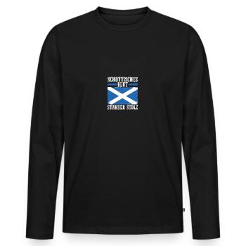 Scots Scottish Scotland - Men's Premium Organic Long Sleeve Shirt - black - Front - Nico (187cm)