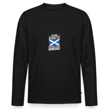 Schotten Schottisch Schottland - Männer Premium Bio Langarmshirt - Schwarz - Vorne - Nico (187cm)